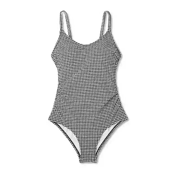 Women’s black and white gingham bathing suit size XL - Picture 2 of 4